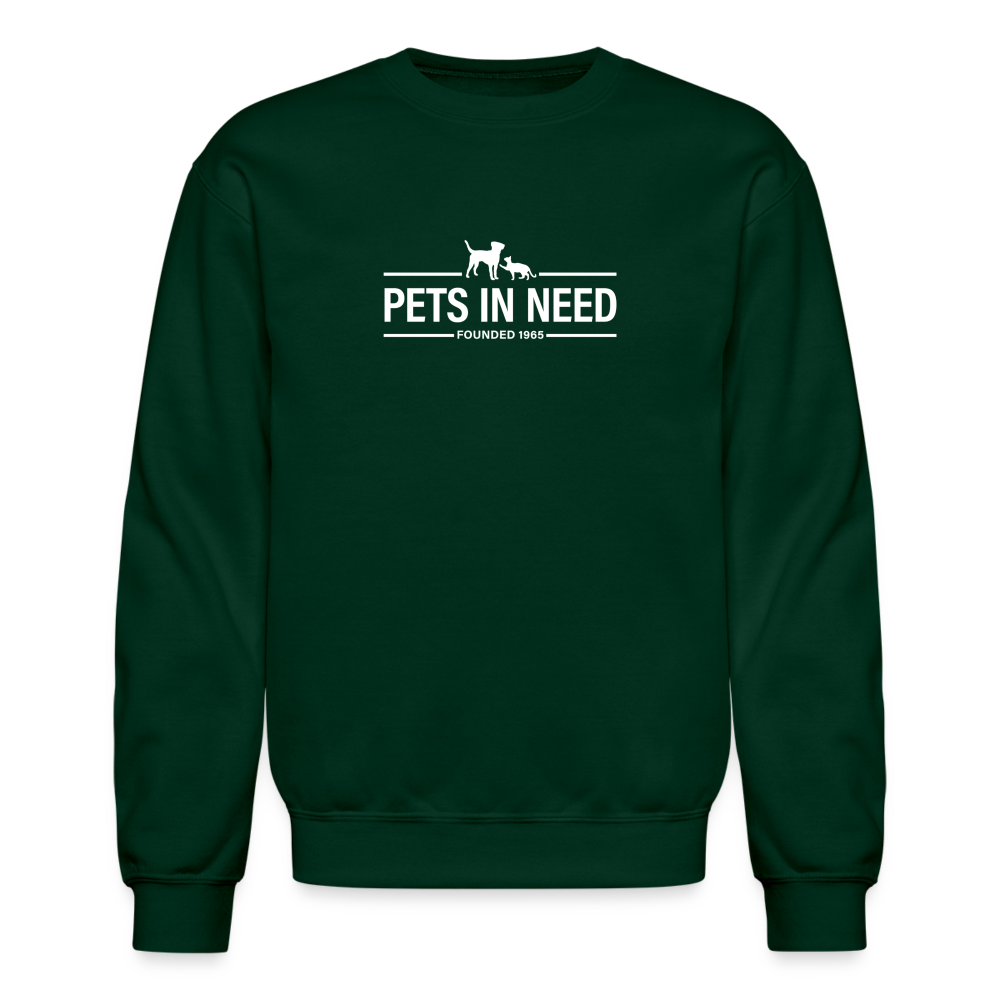 Pets In Need Logo Crewneck Sweatshirt - forest green