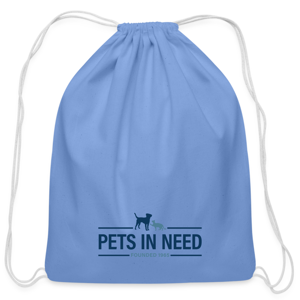 Pets In Need Logo Drawstring Bag - carolina blue