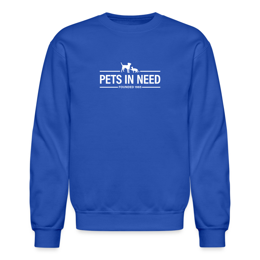 Pets In Need Logo Crewneck Sweatshirt - royal blue