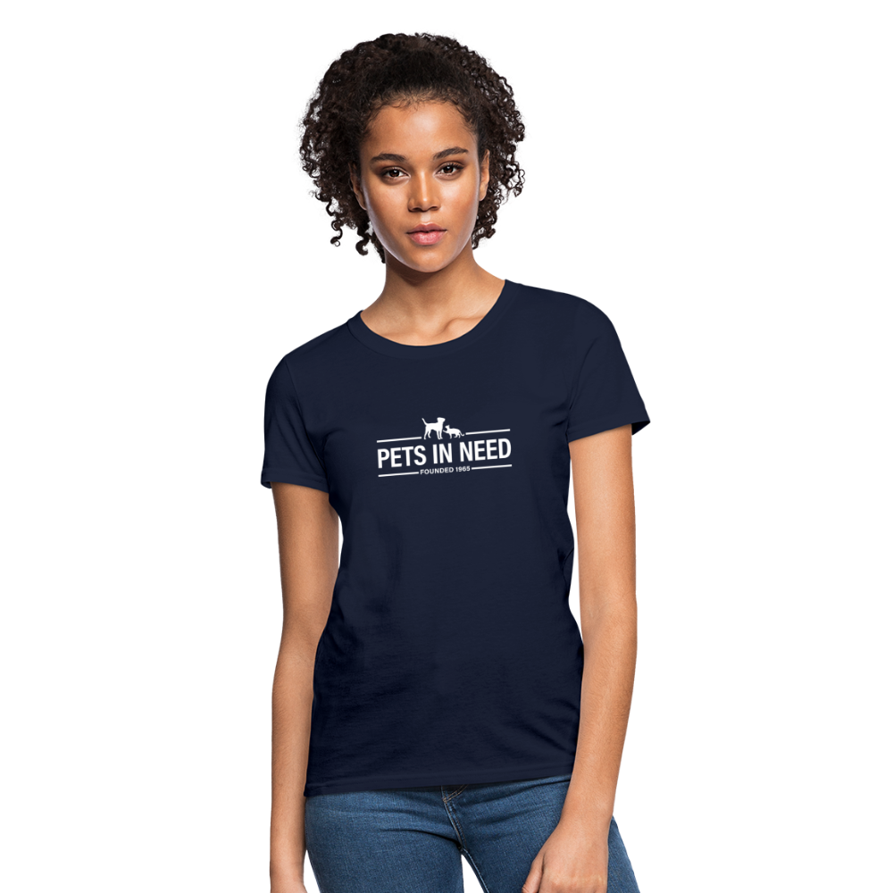 Pets In Need Logo Women's T-Shirt - navy