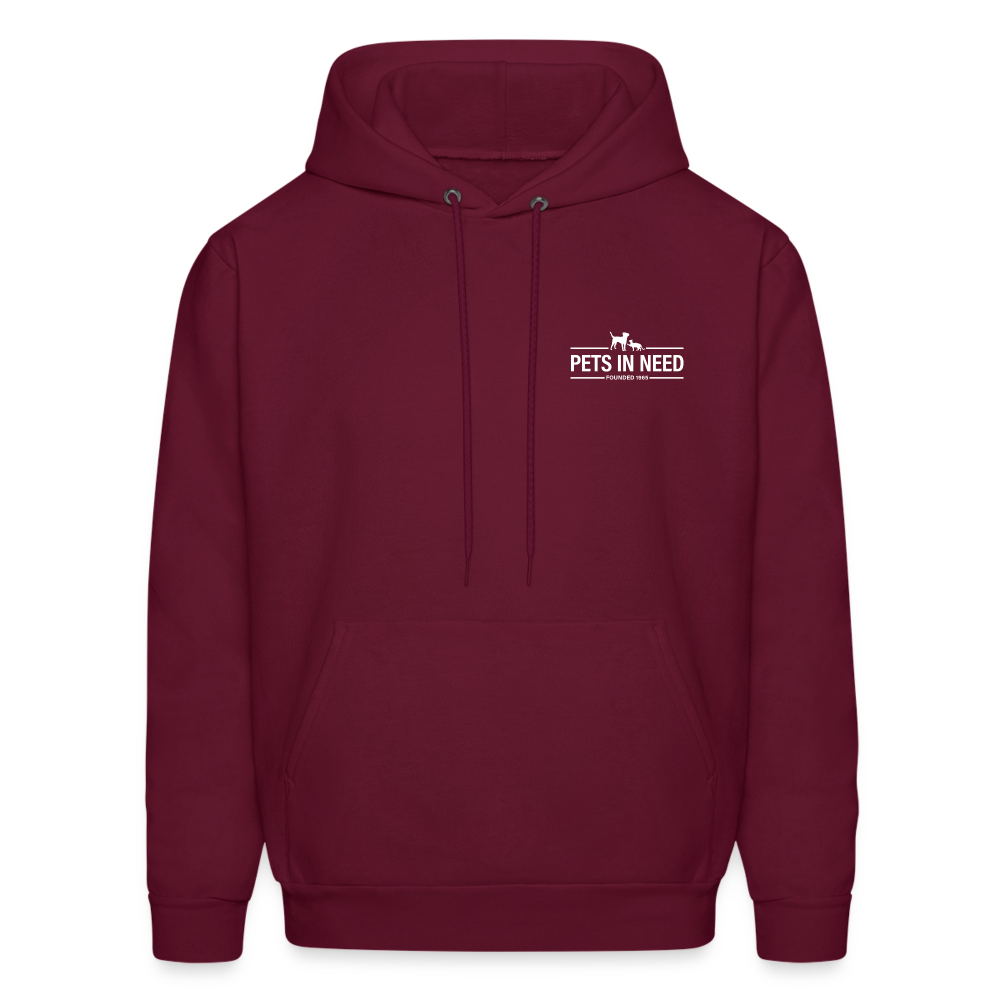 Pets In Need Logo Hoodie - burgundy