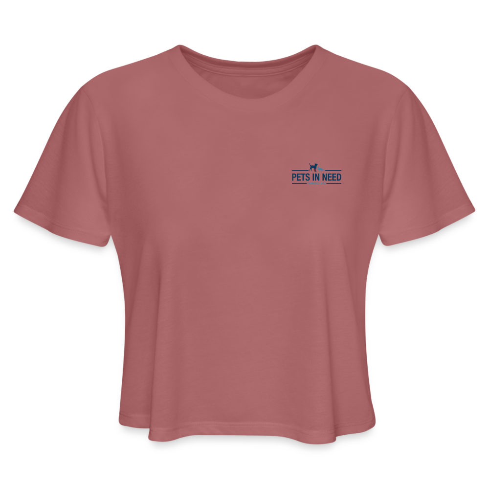 Pets In Need Logo Cropped T-Shirt - mauve