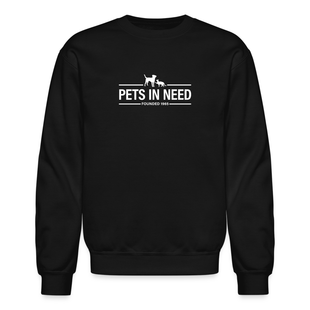 Pets In Need Logo Crewneck Sweatshirt - black