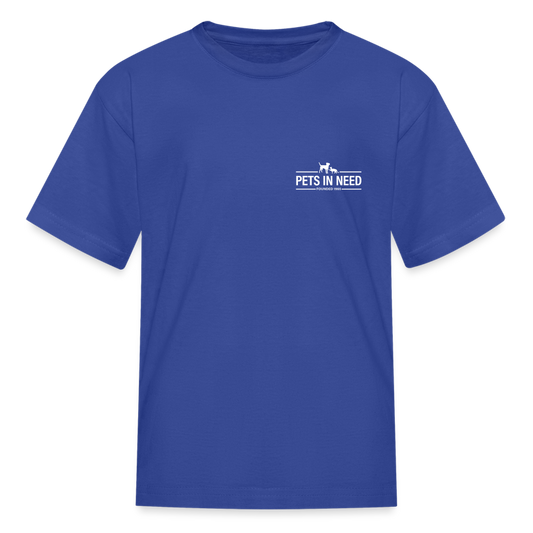 Pets In Need Logo Kids' T-Shirt - royal blue