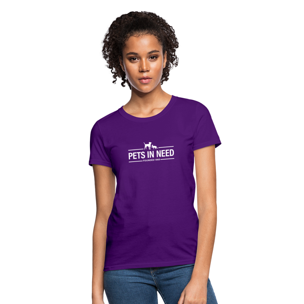 Pets In Need Logo Women's T-Shirt - purple