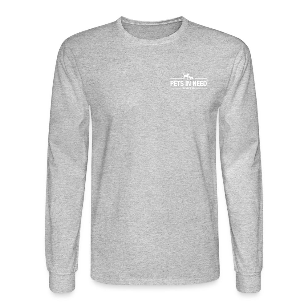 Pets In Need Logo Long Sleeve T-Shirt - heather gray