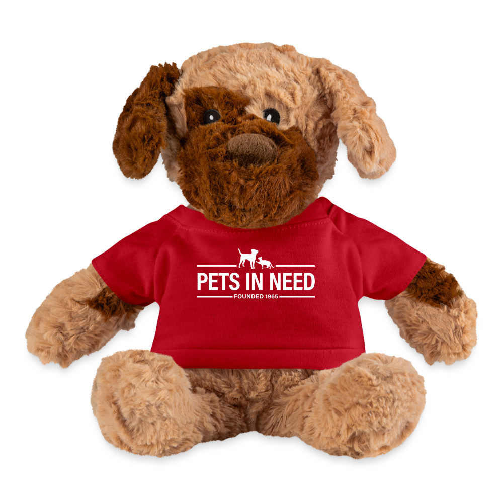 Pets In Need White Logo Puppy Dog - red