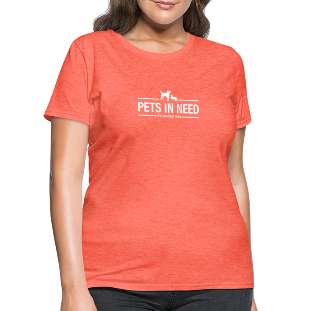 Pets In Need Logo Women's T-Shirt - heather coral