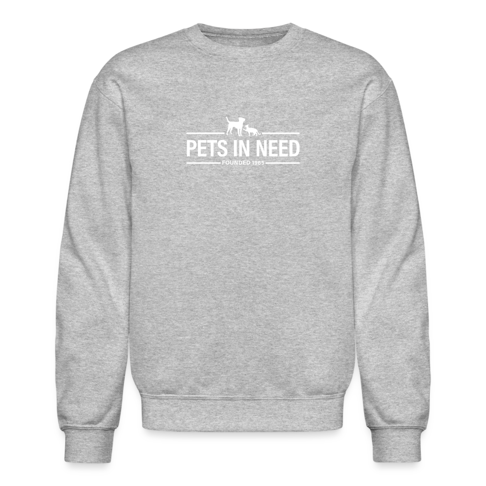 Pets In Need Logo Crewneck Sweatshirt - heather gray