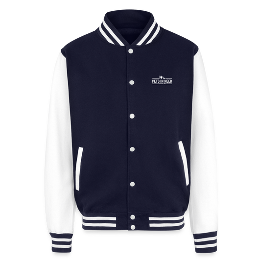 Pets In Need Letterman Jacket - navy/white