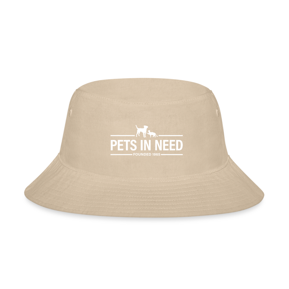 Pets In Need Logo Bucket Hat - cream