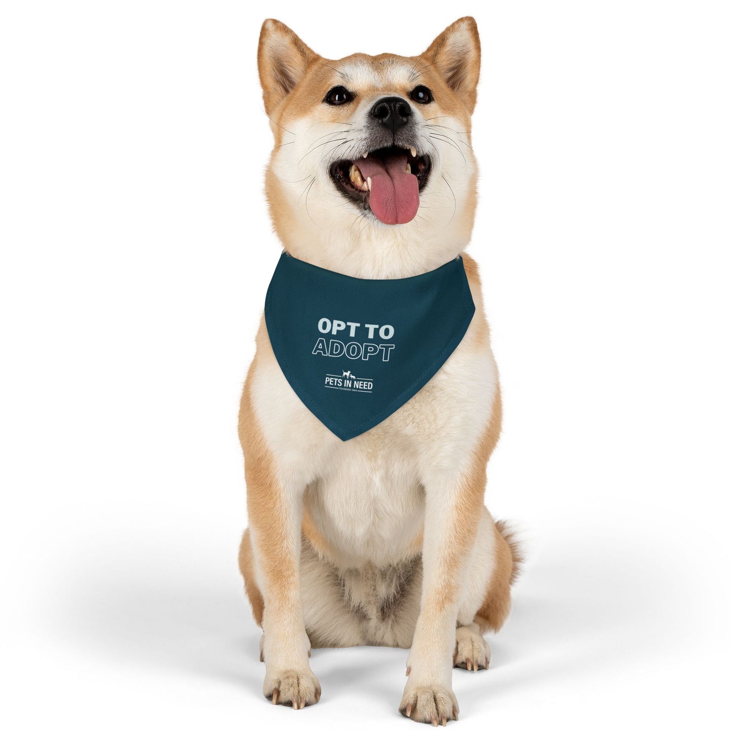 Adoptable Pet Bandana Collar - 'Opt to Adopt'