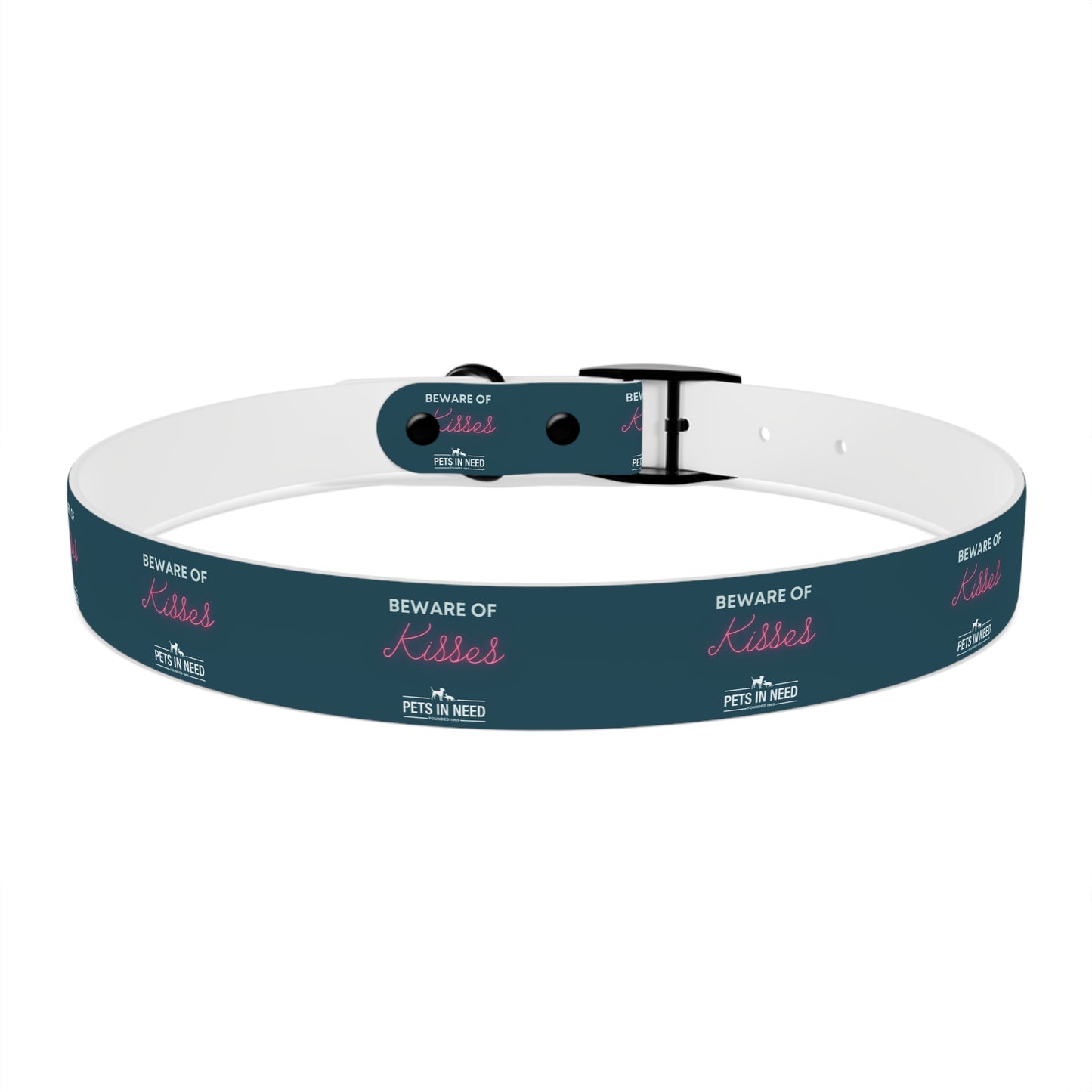 Beware of Kisses Dog Collar - Fun & Playful Pet Accessory