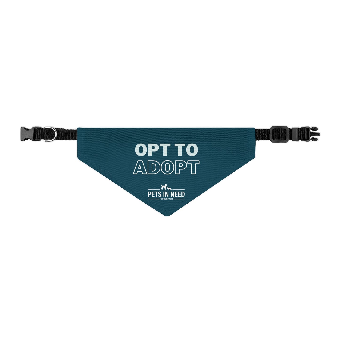 Adoptable Pet Bandana Collar - 'Opt to Adopt'