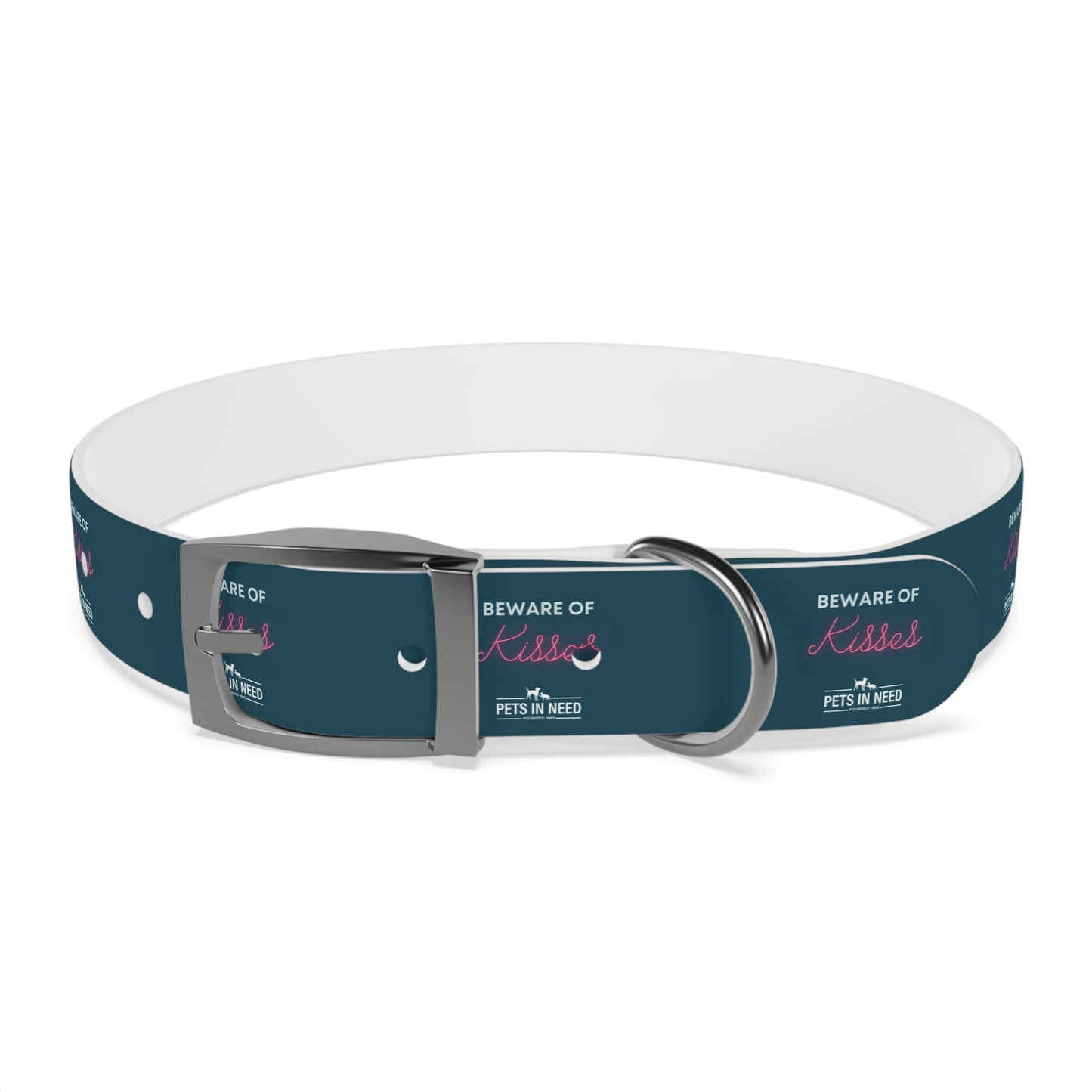 Beware of Kisses Dog Collar - Fun & Playful Pet Accessory