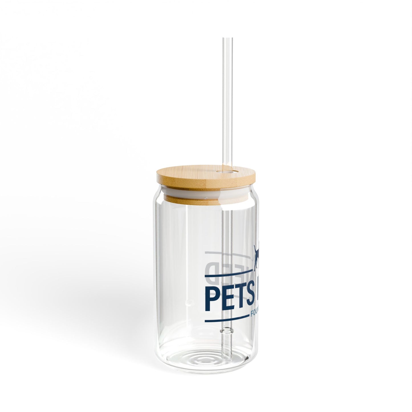 16oz Sipper Glass with Pets In Need Design - Eco-Friendly Drinkware for Animal Lovers