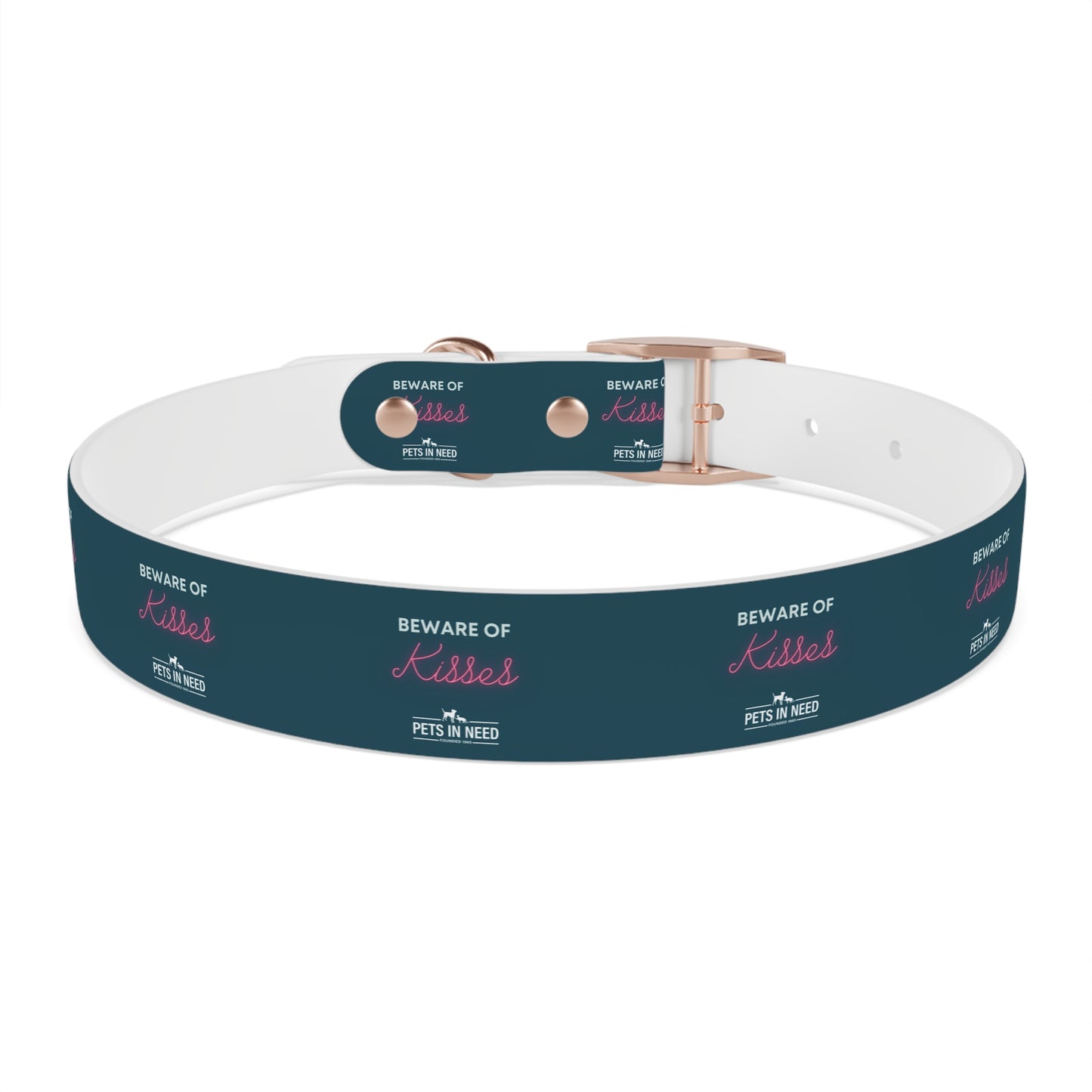 Beware of Kisses Dog Collar - Fun & Playful Pet Accessory