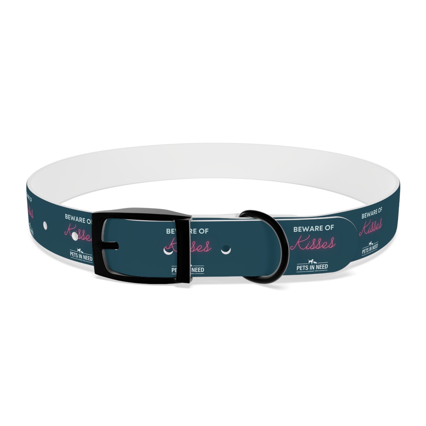 Beware of Kisses Dog Collar - Fun & Playful Pet Accessory