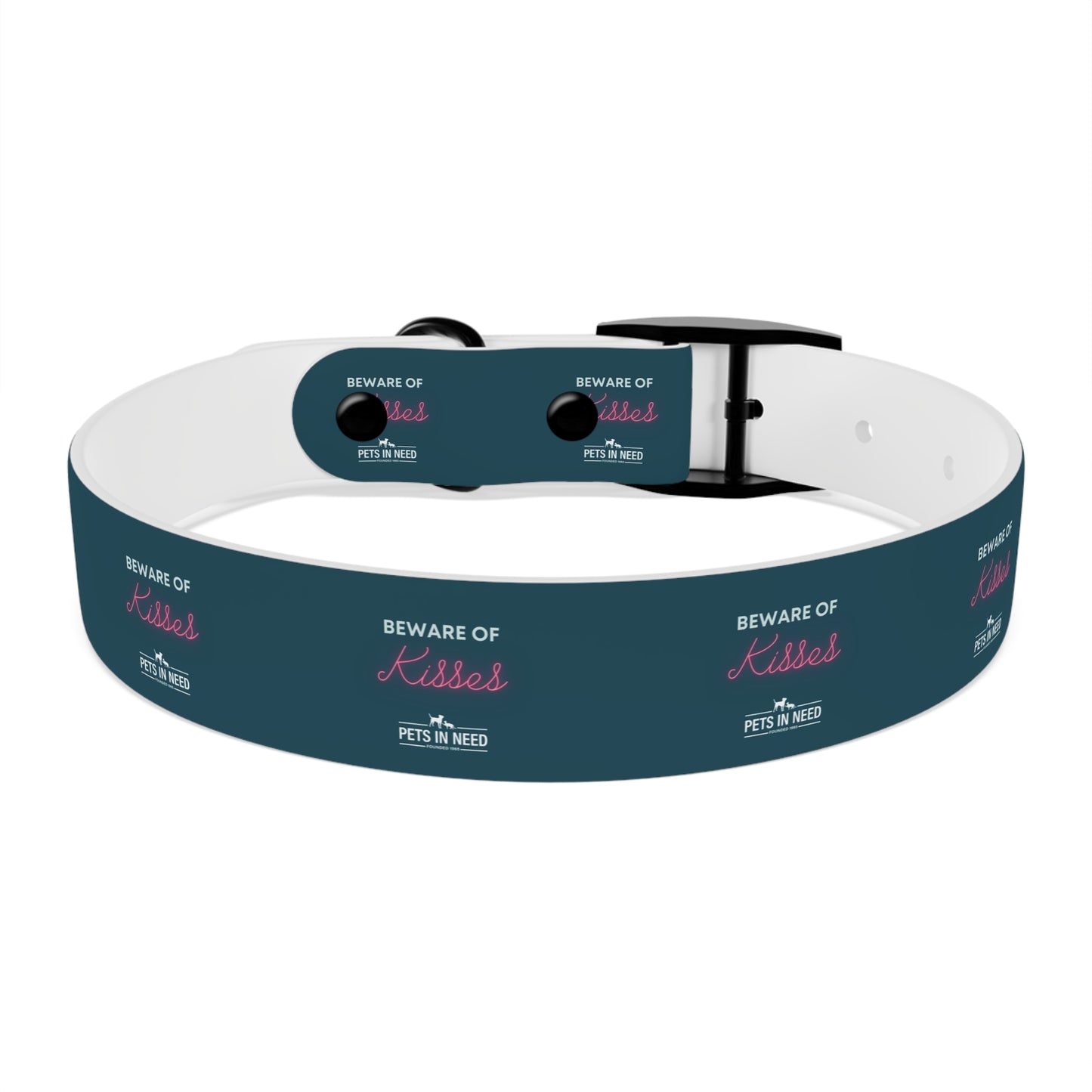 Beware of Kisses Dog Collar - Fun & Playful Pet Accessory