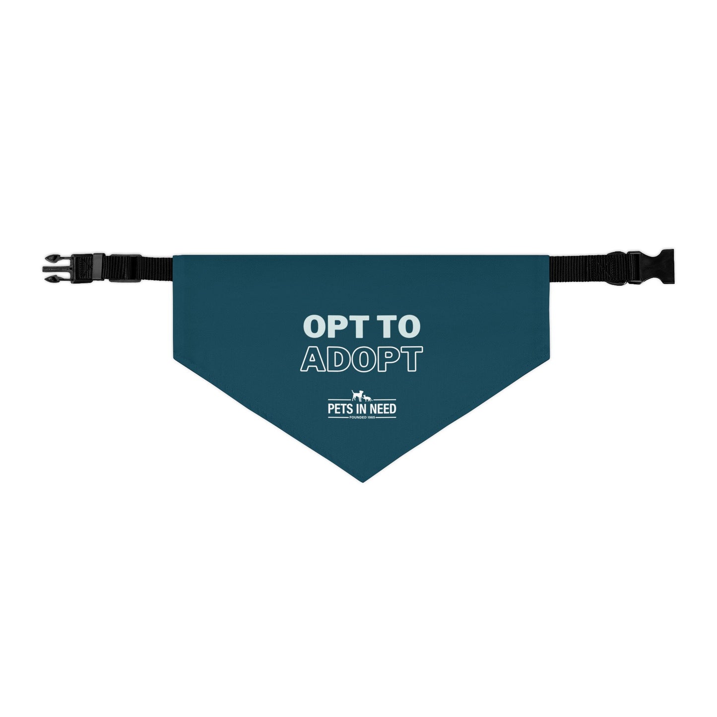 Adoptable Pet Bandana Collar - 'Opt to Adopt'