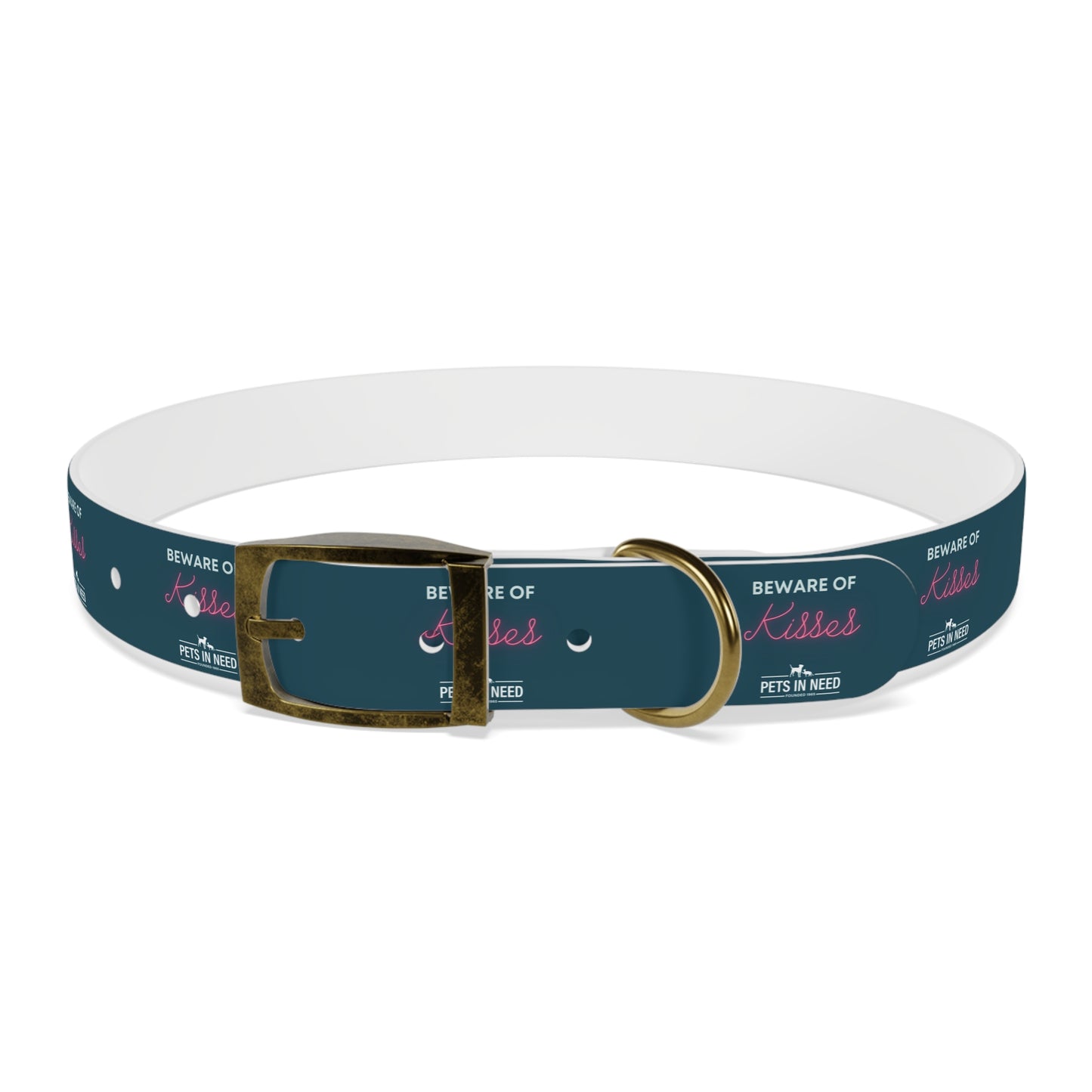 Beware of Kisses Dog Collar - Fun & Playful Pet Accessory