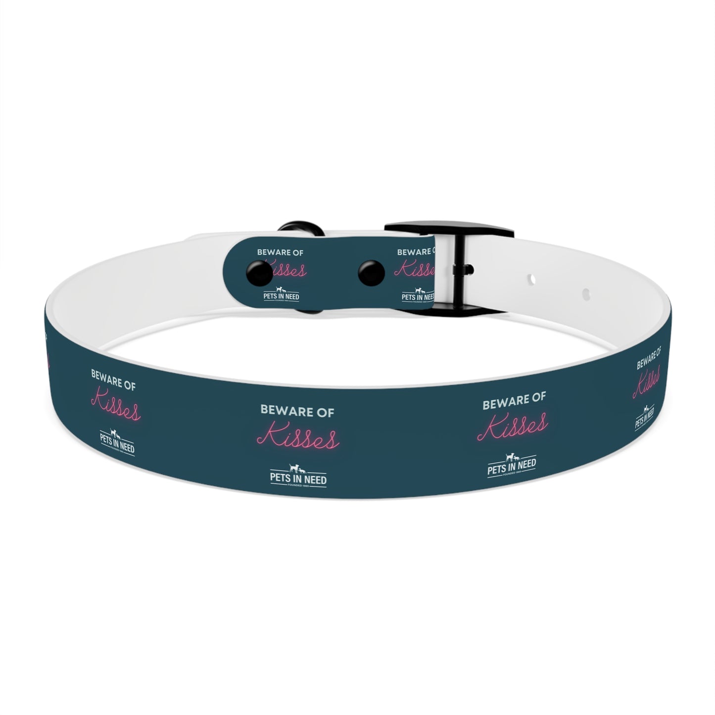 Beware of Kisses Dog Collar - Fun & Playful Pet Accessory