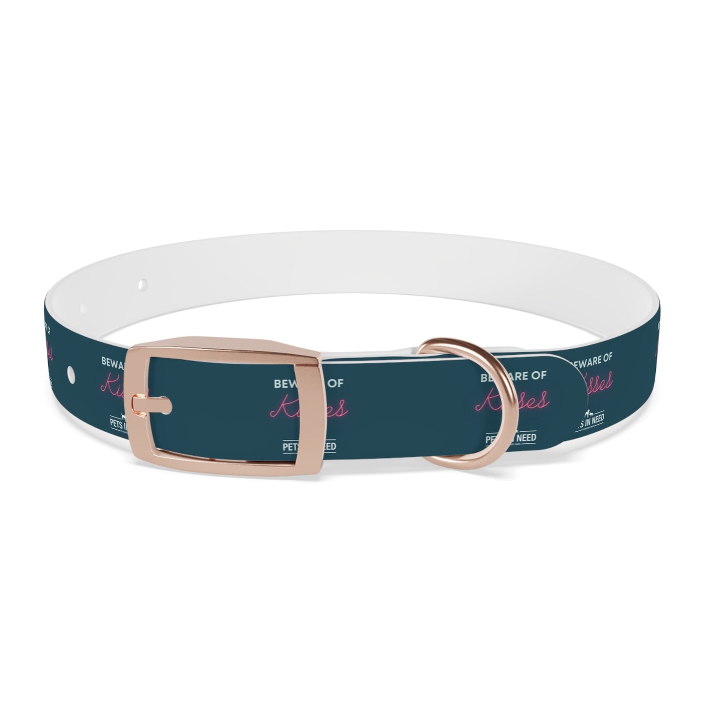 Beware of Kisses Dog Collar - Fun & Playful Pet Accessory